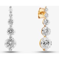 9ct Yellow Gold Cubic Zirconia Graduated Dropper Earrings 1.58.4399