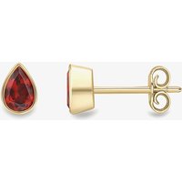 Gold Impression 9ct Yellow Gold Pear Cut Garnet Stud Earrings 120325147570
