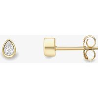 Gold Impression 9ct Yellow Gold Pear Shape Cubic Zirconia Stud Earrings 120325147587