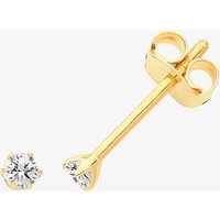 9ct Yellow Gold Round Cubic Zirconia Stud Earrings ES666