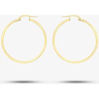 9ct Yellow Gold 30mm Rectangular-Tube Hoop Earrings 1.53.2249