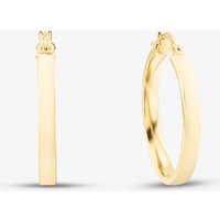 9ct Yellow Gold 23.5mm Rectangular-Tube Hoop Earrings 1.53.3699