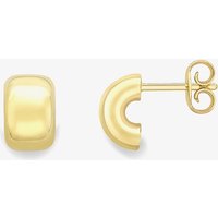 Gold Classic 9ct Yellow Gold Half Hoop Stud Earrings 120525147609
