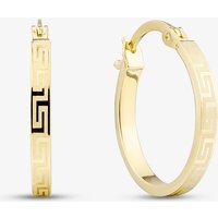 9ct Yellow Gold Patterned Hoop Earrings E-RTGS-21515-9Y