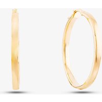 9ct Yellow Gold Rectangular Tube Hoop Earrings 1.53.3719