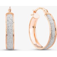9ct Rose Gold Stardust Hoop Earrings 5.51.1019