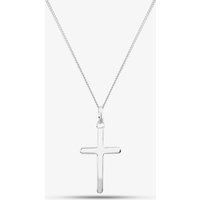 T.H.Baker Silver Plain Cross Pendant P177 N2326