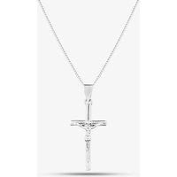 Fashionista Silver Silver Cross & Christ Pendant CZP CROSS N2326 (BK)