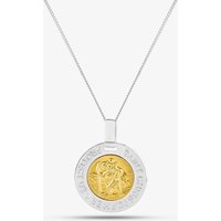 Silver Two Tone St Christopher Pendant 8.62.7409