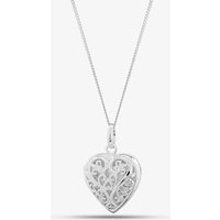 Silver Filigree Heart Locket 8-65-1953