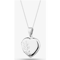 Fashionista Silver Silver Engraved Flower Engravable Locket 1-8 N2326
