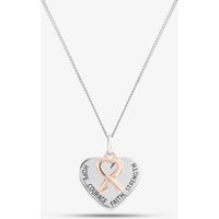 Sterling Silver Rose Gold Tone Heart Necklet 8.68.4199