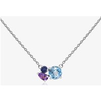 Sterling Silver Multi Stone Necklace MK-1059ABI