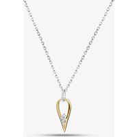 Yellow Gold Tone Plated Sterling Silver Cubic Zirconia Open Teardrop Pendant AP14271Z/RG