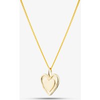 Yellow Gold Tone Plated Sterling Silver Heart Pendant 05S2AVP541808