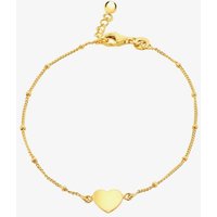 LUXE Silver Gold Plated Heart & Ball Bracelet 8.23.7882