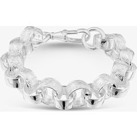 Sterling Silver 23cm Patterned Belcher Bracelet S1073-09