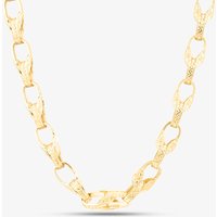 Silver Gold Plated 22 Inch Patterned Tulip Chain S1091Y-22