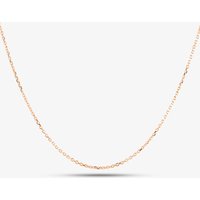 T.H.Baker Women's Sterling Silver Rose Gold Plated 18 Inch Trace Chain CA4DC040/0.45 | Size: 18 inches