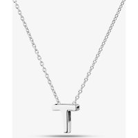 Fashionista Silver Sterling Silver T Initial Pendant CN2583TX11800R1