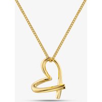 Yellow Gold Tone Plated Sterling Silver Twist Heart Pendant 016-34545/GP