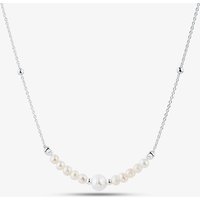 Fashionista Silver Sterling Silver Simulated Pearl Necklace 016-32715/SP