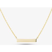 Yellow Gold Tone Plated Sterling Silver Engravable Bar Pendant 05S2AVN485607