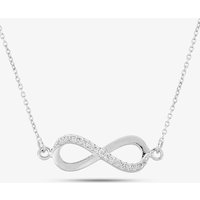 Sterling Silver 46cm Crystal Infinity Necklet 8.19.7974