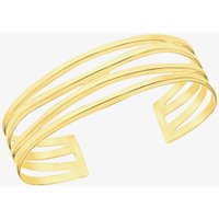 LUXE Silver Gold Plated Four Row Wave Bangle 8.92.0562