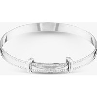 Sterling Silver 4mm Beaded Edge Expandable Baby Bangle S8001