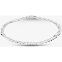 Sterling Silver 8.5 Inch Round Curb Chain Bracelet SBUF-510-AG-8.5