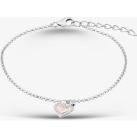 Fashionista Gold Rose Gold Tone Plated Sterling Silver Heart Bracelet AB4337Z/PR