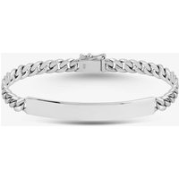 Engravables- Silver 7.5 Inch Curb ID Bracelet BR-3207-7.5