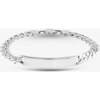 Silver 7.6mm Curb ID 8.5 Inch Bracelet 8.29.4344