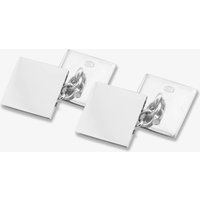 Sterling Silver Square Plain Chain Cufflinks LC41 19S/P