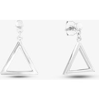 T.H.Baker Women's Silver Open Cut Triangle Dropper Stud Earrings SE06905A