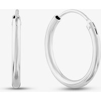 T.H.Baker Women's Sterling Silver 20mm Sleeper Hoop Earrings S3510