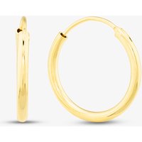 T.H.Baker Women's Silver Gold Plated 20mm Sleeper Hoop Earrings S3511
