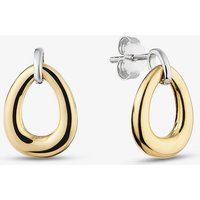 Yellow Gold Plated Sterling Silver Teardrop Drop Stud Earrings AE24976/RG