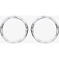 Fashionista Silver Sterling Silver 12mm Hinged Sleeper Hoop Earrings S3496
