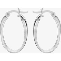 Sterling Silver Oval Creole Earrings 8.53.7779