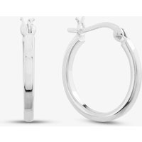 T.H.Baker Women's Sterling Silver 20mm Square-Tube Hoop Earrings 8.53.9109