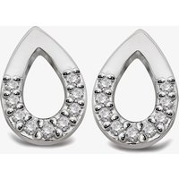 Sterling Silver Open Teardrop Stud Earrings ME-1005