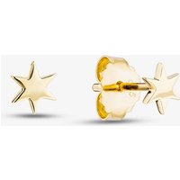 Yellow Gold Tone Plated Sterling Ilver Star Stud Earrings AE22551/G