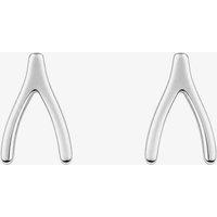 Fashionista Silver Sterling Silver Wishbone Stud Earrings E6814