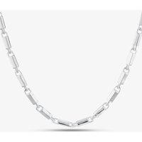 Argentium Silver 17.9 Inch Rectangle Bar Chain ARG-943041-17.9
