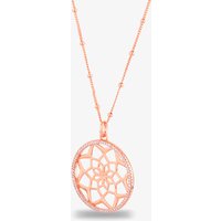 Rosa Lea Pave Flower Mandala Necklace AE-950705NA