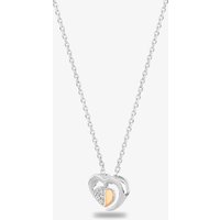 Rosa Lea Women's Floating Heart Pendant BJ-P3247CRG0.5 in Silver | Size: 18 inches