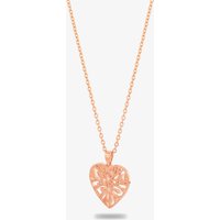Rosa Lea Women's Open Leaves Heart Necklace AM-2THB010506 in Gold | Size: 18 inches