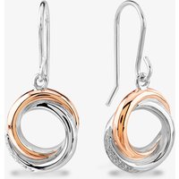 Rosa Lea Pave Intertwined Rings Dropper Earrings BJ-E3268CRG0.5
